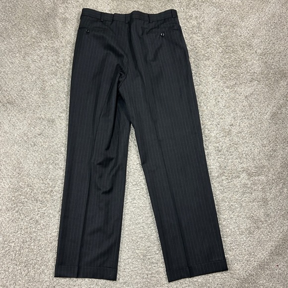 Brooks Brothers Suit 43R Pants 34X31 Charcoal Gray Pinstripe 2-Piece Wool Set - Picture 10 of 16